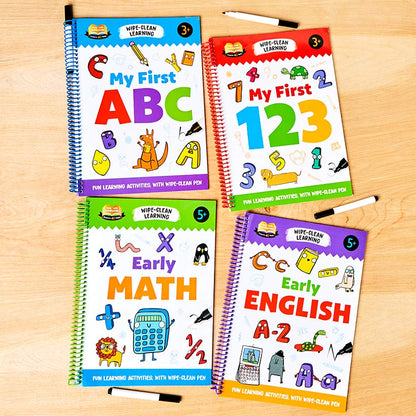 My First Wipe And Clean Workbook With Pen ABC 123 Math Or English
