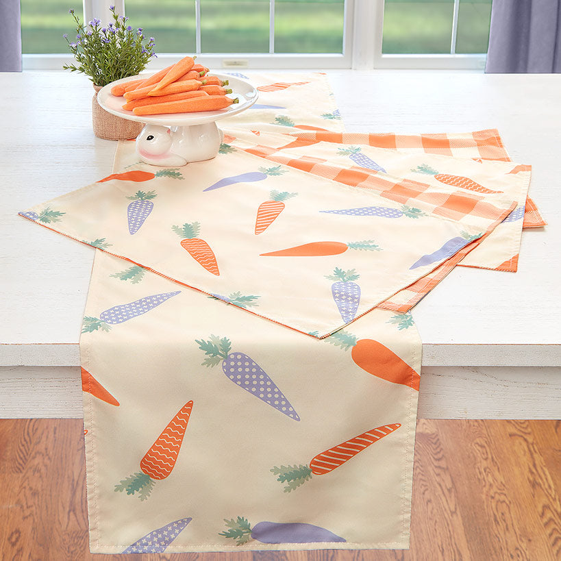 Spring Carrots Table Runner or Set of 4 Placemats