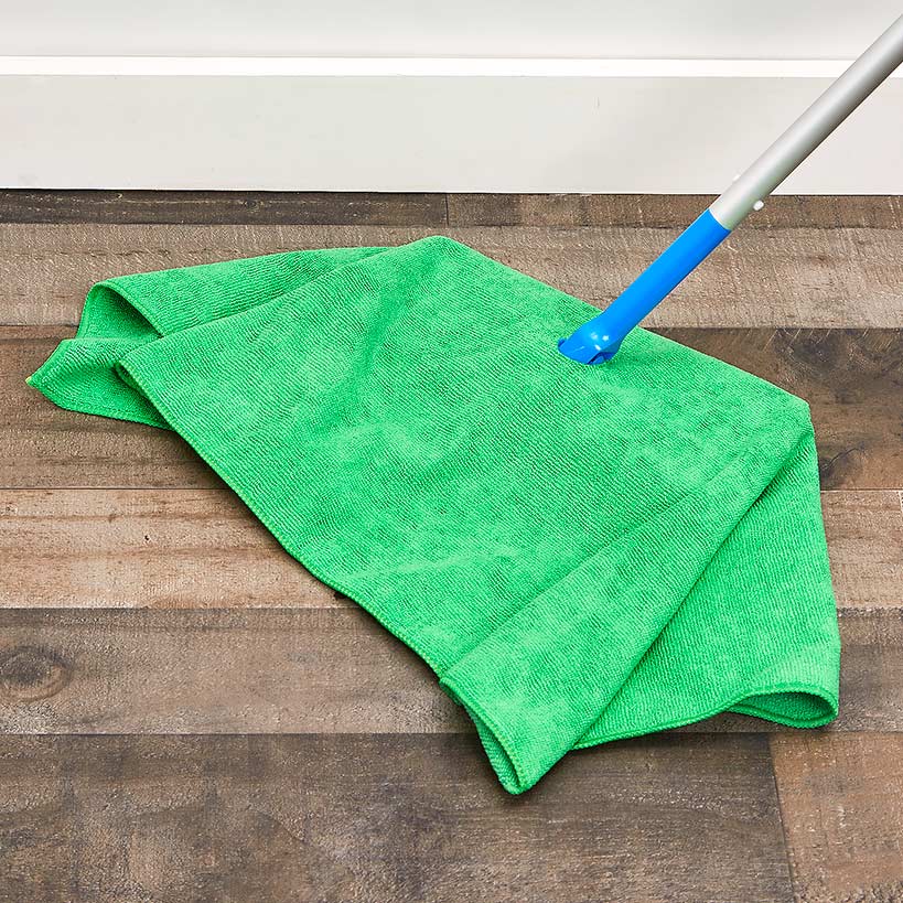 Mop Cape Microfiber, Attach To Any Pole Handle Cleaner Set Of 2