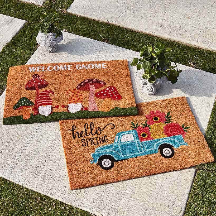 Spring Garden Outdoor Coir Doormat 30" x 18"