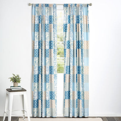 Coastal Coral Patch Window Panel 50" x 63" or 50" x 84"