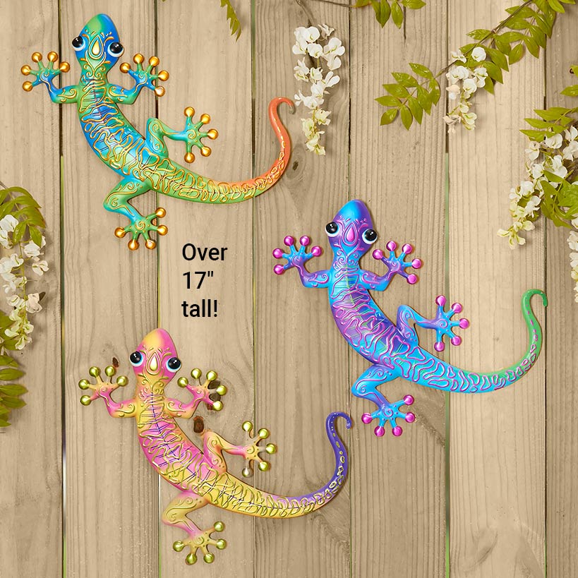 Metal Gecko Wall Decor