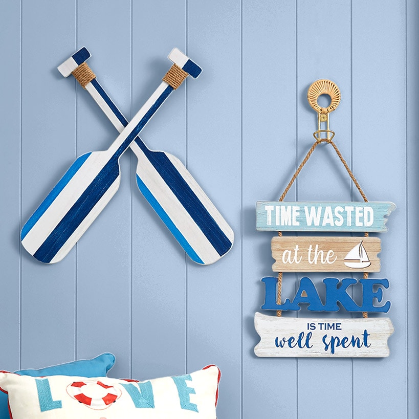 Nautical Blue Lake Décor - Sailboat Sign