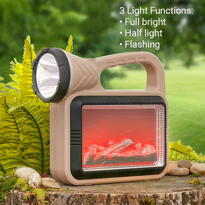 Flame-Type Solar Camping Lantern Sunlight or USB Chargeable