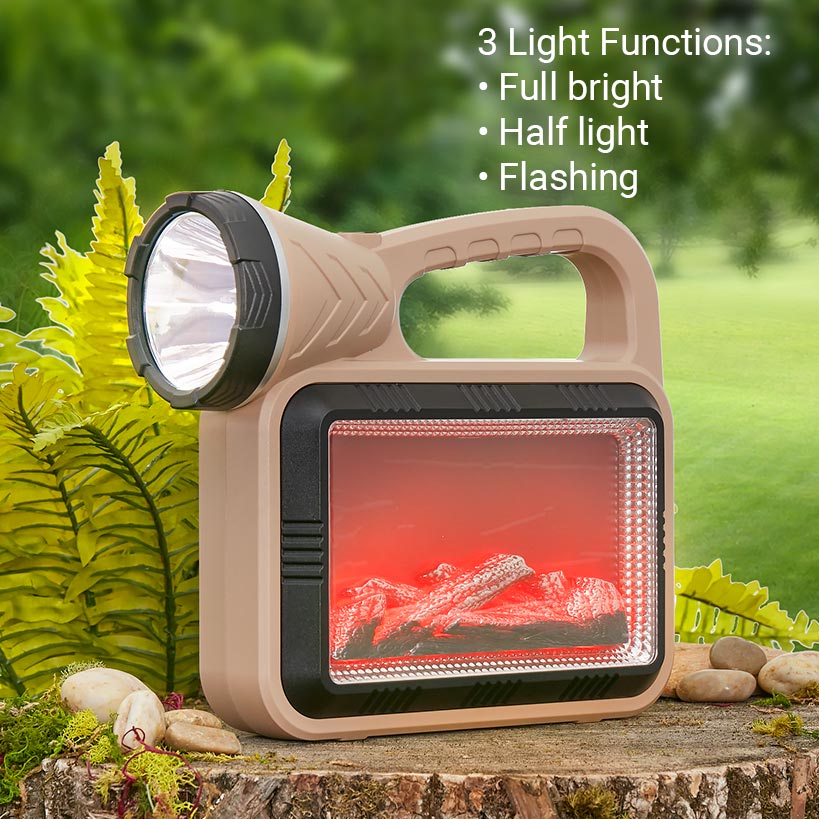 Flame-Type Solar Camping Lantern Sunlight or USB Chargeable