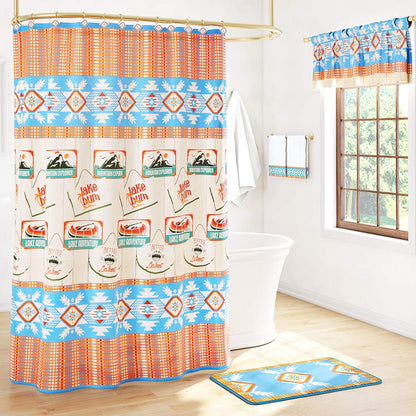 Lake Adventure Shower Curtain, Bath Rug, Hand Towels, Valance, or Hooks