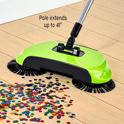 Magic Sweeper Broom-Cordless with 360-Degree Rotating Heads