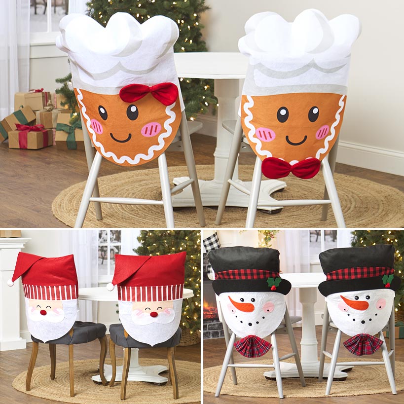 Christmas Dining Chair Covers Set of 2