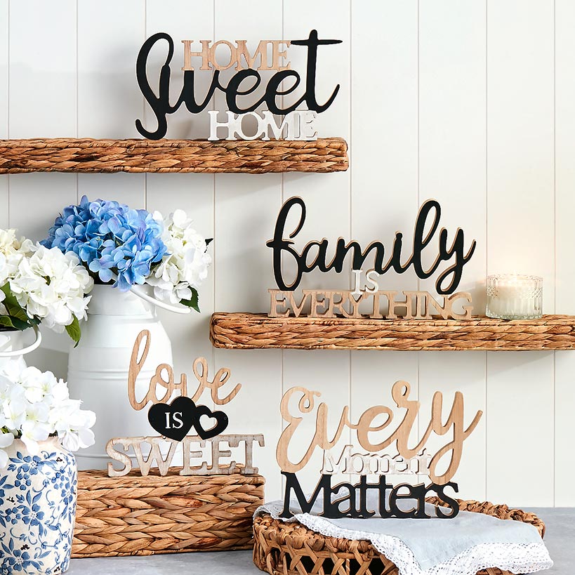 Country Sentiment Word Block Sign