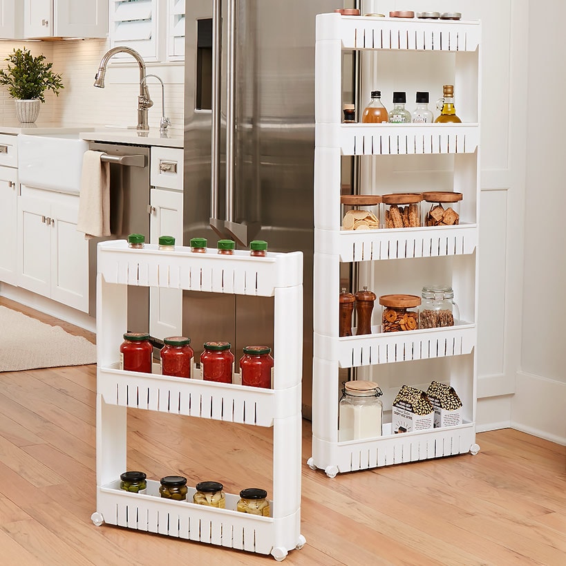 Slim Utility Kitchen Storage Cart with Wheels