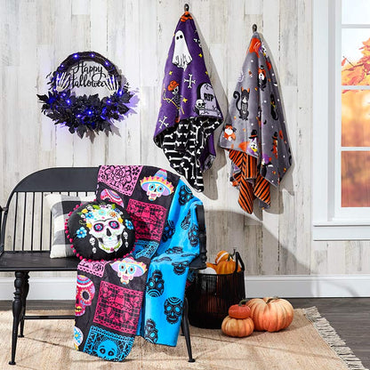 Halloween Reversible Heavyweight Flannel Throws