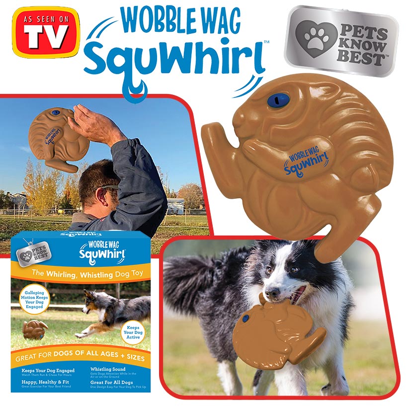 Pet Knows Best™ SquWhirl™ Dog Toy - Fun Whistling Disc for Endless Playtime