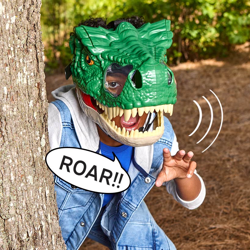 T-Rex Dinosaur Mask With Growling And Snarling Realistic Sound Effects