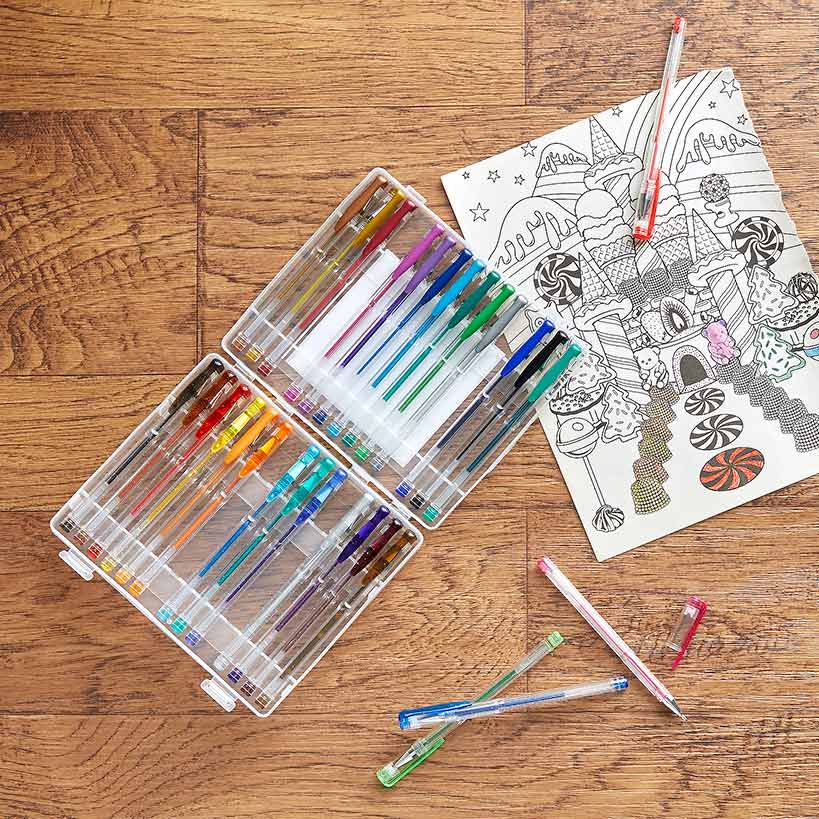 Gel Pen Set with Case Set of 30