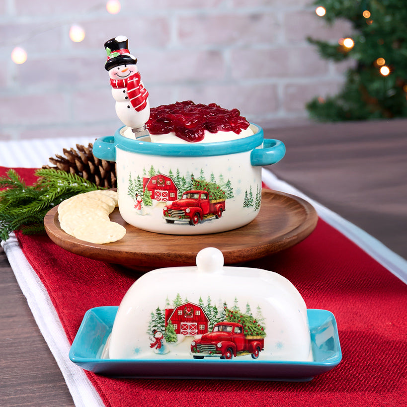 Winter in the Country Christmas Collection - Dip Bowl or Butter Dish