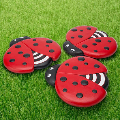 Ladybug Stepping Stones - Set of 3
