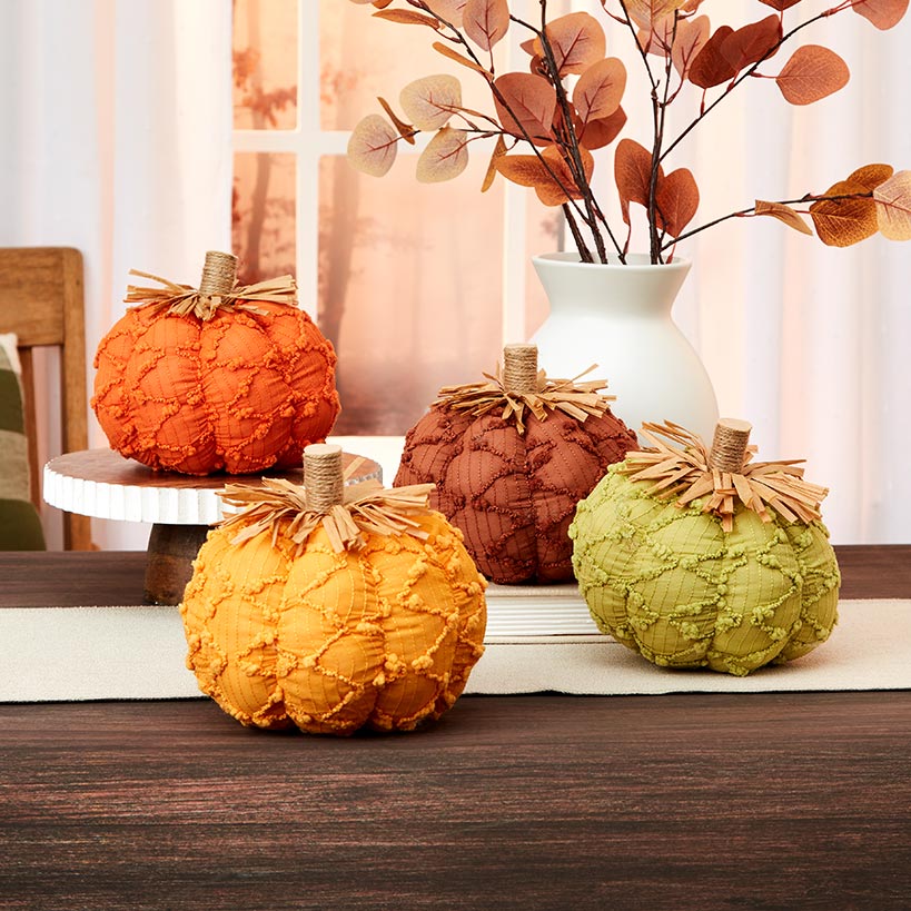 Colorful Harvest Fabric Pumpkins