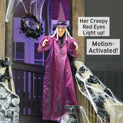 Motion-Sensor Lighted Witch