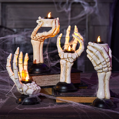 Skeleton Hands LED Tealight Holders