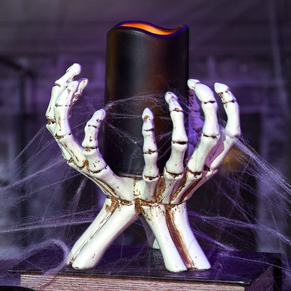 Skeleton Hands Candleholder & LED Candle