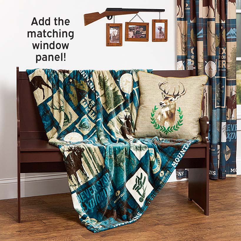 Mossy Oak Never Stop Exploring 50" x 60" Fleece Plush Throw