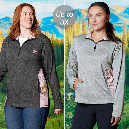 Mossy Oak Women's Quarter Zip Pullover