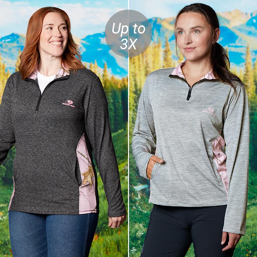Mossy Oak Women's Quarter Zip Pullover