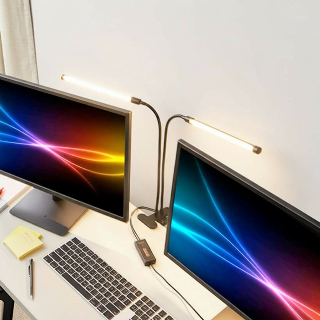 Dual LED Desk Lamp 3 Color Modes, 5 Dimming Levels and Timer
