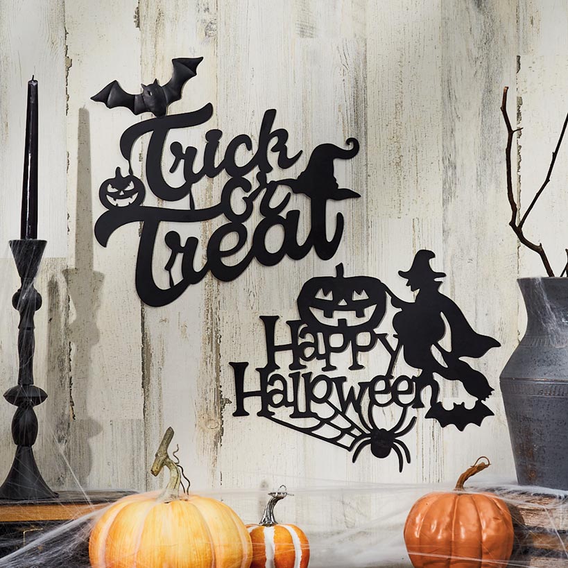 Wall Silhouette Halloween Signs