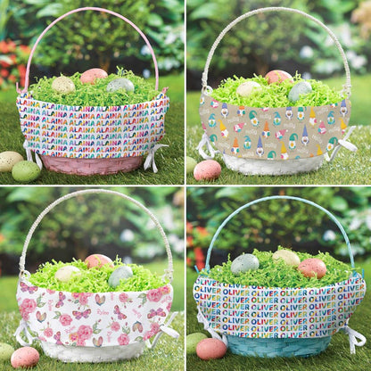 Personalized Easter Wicker Basket with Liner