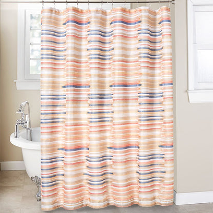 Homewear Brushstroke Shower Curtain with 12 Hooks
