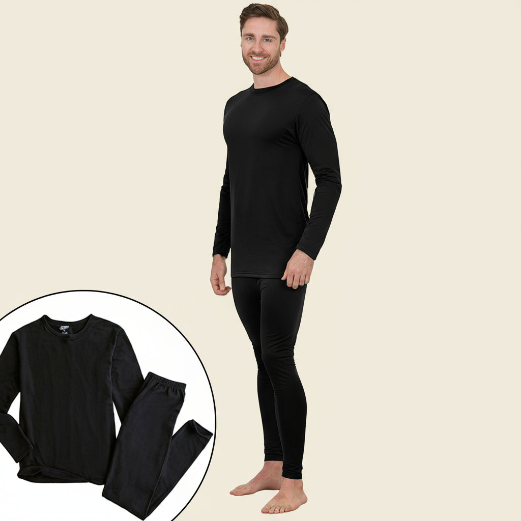 Men's Thermal Long Johns Set - Long Sleeve Top and Pants