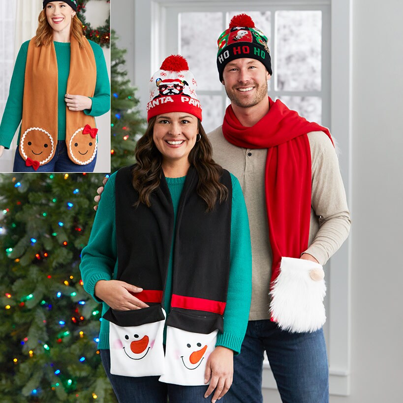 Holiday Scarf with Pockets