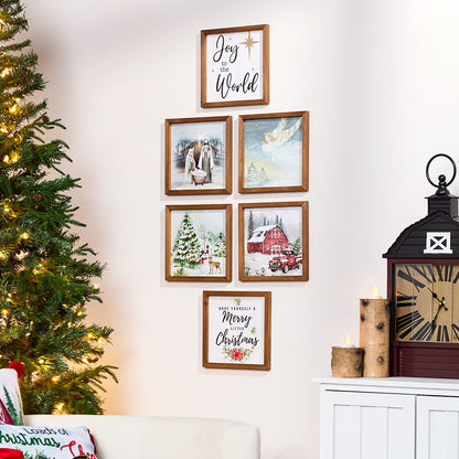 Framed Christmas Wall Art Trio - Christmas or Nativity