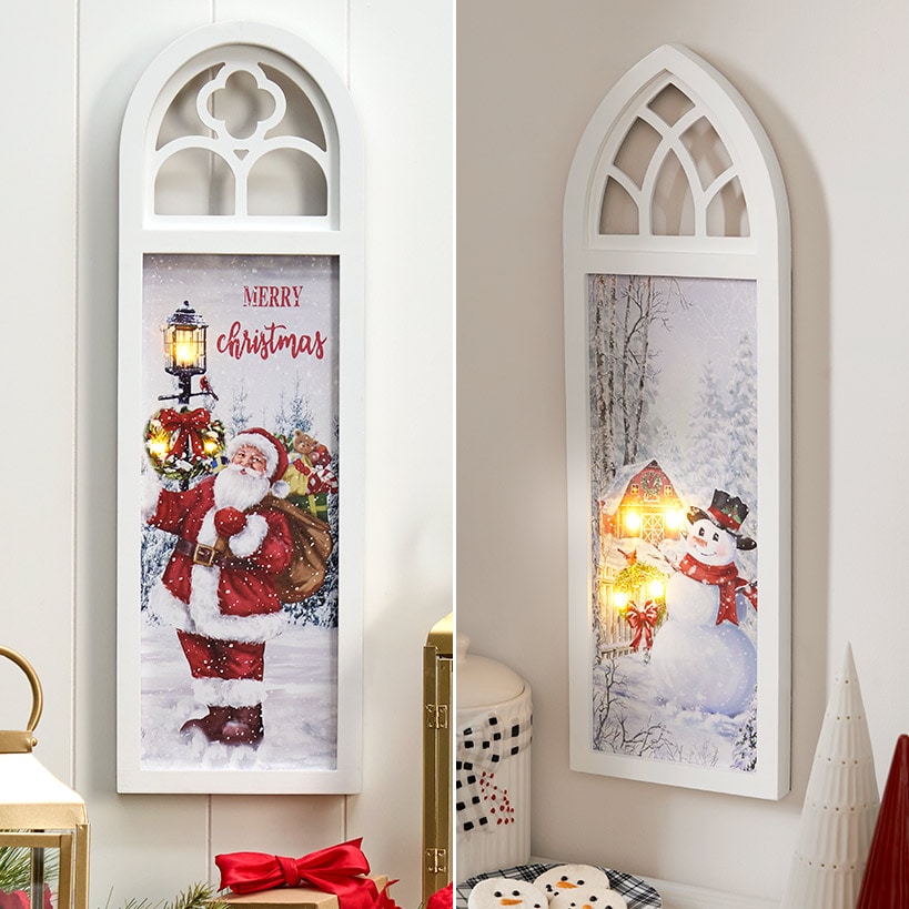 Battery-Operated Holiday Lighted Wall Art
