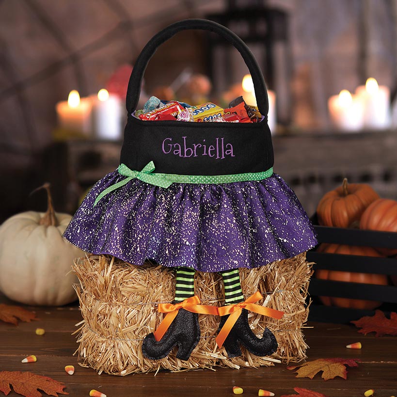 Personalized Halloween Witch Trick-Or-Treat Bag