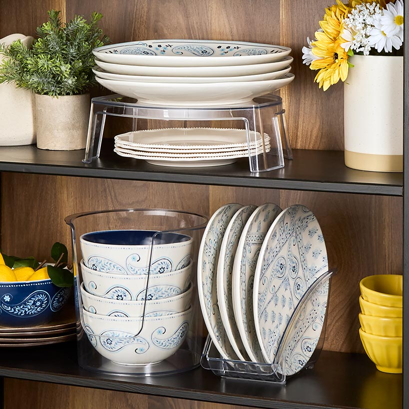 Kitchen Storage Clear Cabinet Organizers - Plate, Bowl, or Shelf | LTD ...