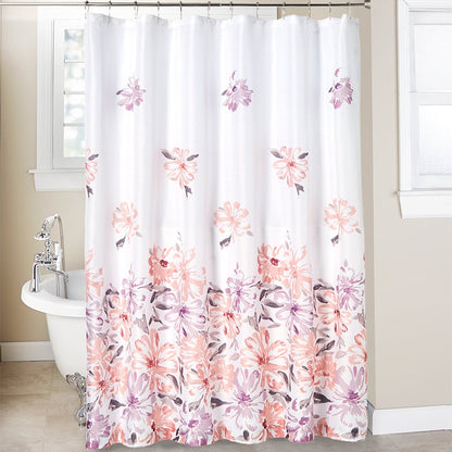 Homewear Falling Floral Shower Curtain Set with Hooks 13-Pc.