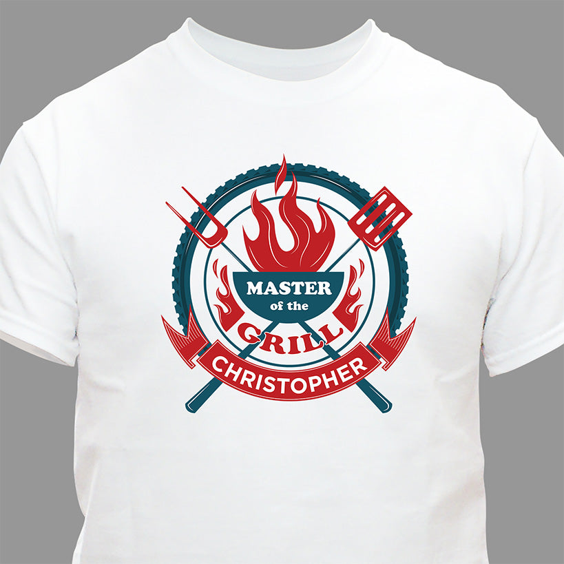 Personalized Men's Master of the Grill T-Shirt