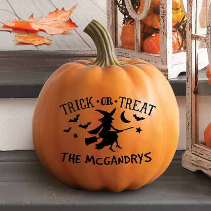 Personalized Halloween Trick-or-Treat Pumpkin