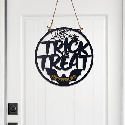 Personalized Halloween Trick-Or-Treat Door Hanger