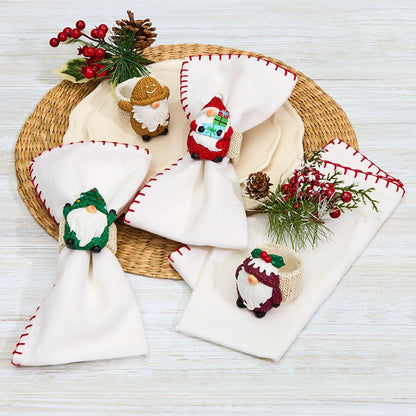 Set of 4 Gnome Napkin Rings