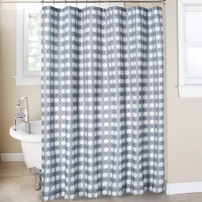Homewear Geo Shower Curtain with Hooks