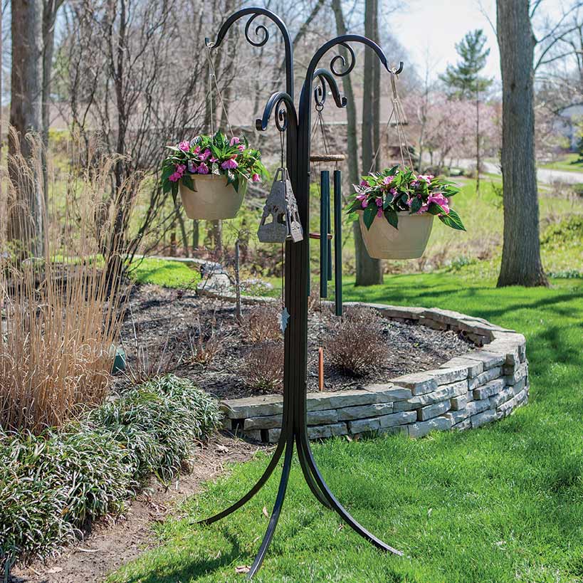 4-Way 72" Scroll Basket Hanger