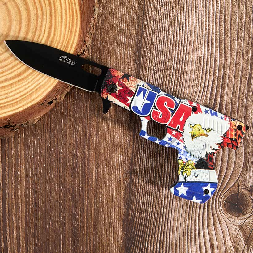 USA Eagle Gun Liner Lock Knife