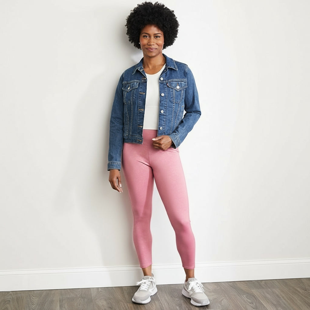 Nicole Miller Women's 7/8 Length Yoga Leggings with Pockets