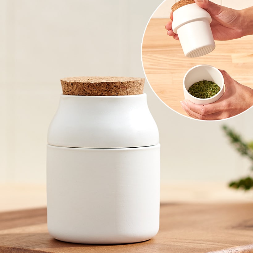 Ceramic Herb Grinder and Jar