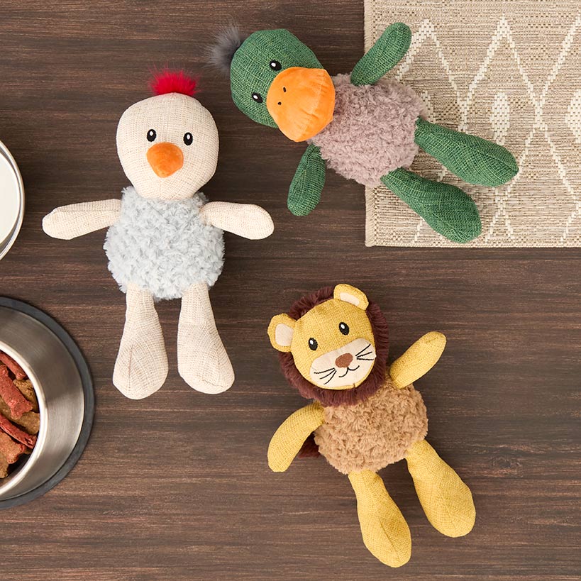 Burlap Plush Dog Toys