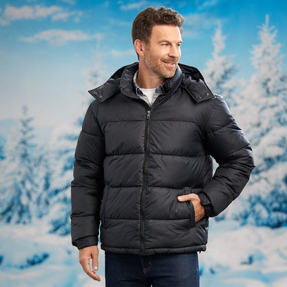 Men's Black Puffer Jacket