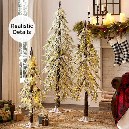 Alpine Lighted Christmas Tree